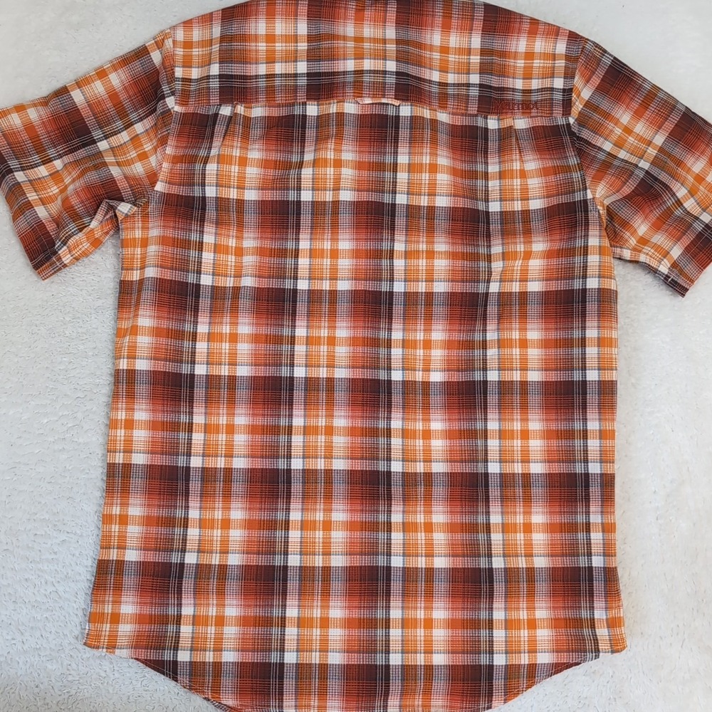 Marmot Multicolor Check Short-Sleeve Woven Shirt‎ Lightweight Men's Sm Nylon - Picture 10 of 10